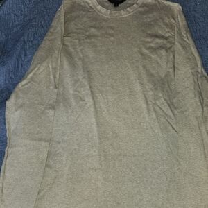 Banana Republic Men's Heather Gray Long Sleeve Shirt